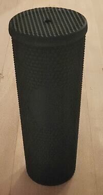 Starbucks 2021 Black Matte Studded Venti Tumbler - 24 oz Goth Dark NO STRAW